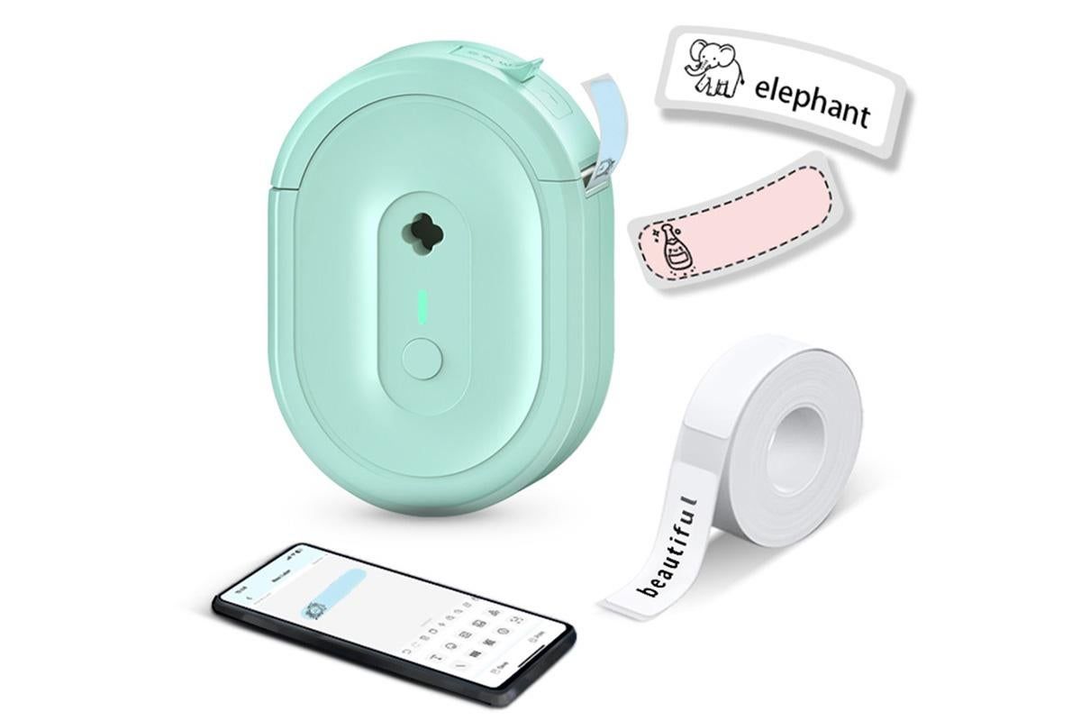 Wireless Mini Label Maker with Tape - Bluetooth Thermal Label Printer V1263-JX-7264