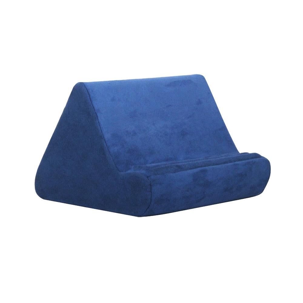 Multi-Angle Tablet Holder Compatible with iPads Lazy Holder Stand for Bed and Desk with 2 Pockets Blue V1263-JX-7272-2