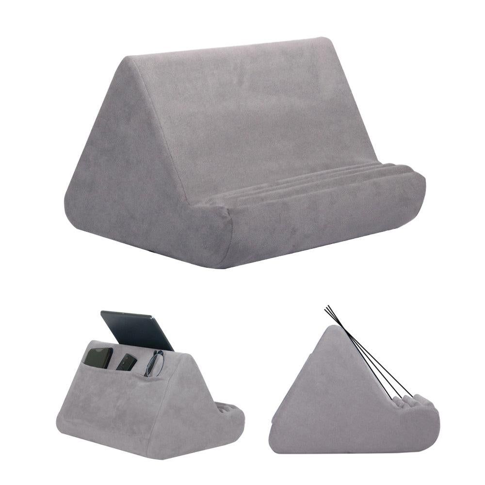 Multi-Angle Tablet Holder Compatible with iPads Lazy Holder Stand for Bed and Desk with 2 Pockets Blue V1263-JX-7272-2