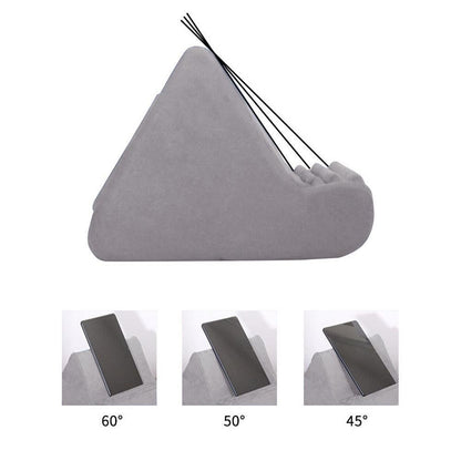 Multi-Angle Tablet Holder Compatible with iPads Lazy Holder Stand for Bed and Desk with 2 Pockets Grey V1263-JX-7272-3