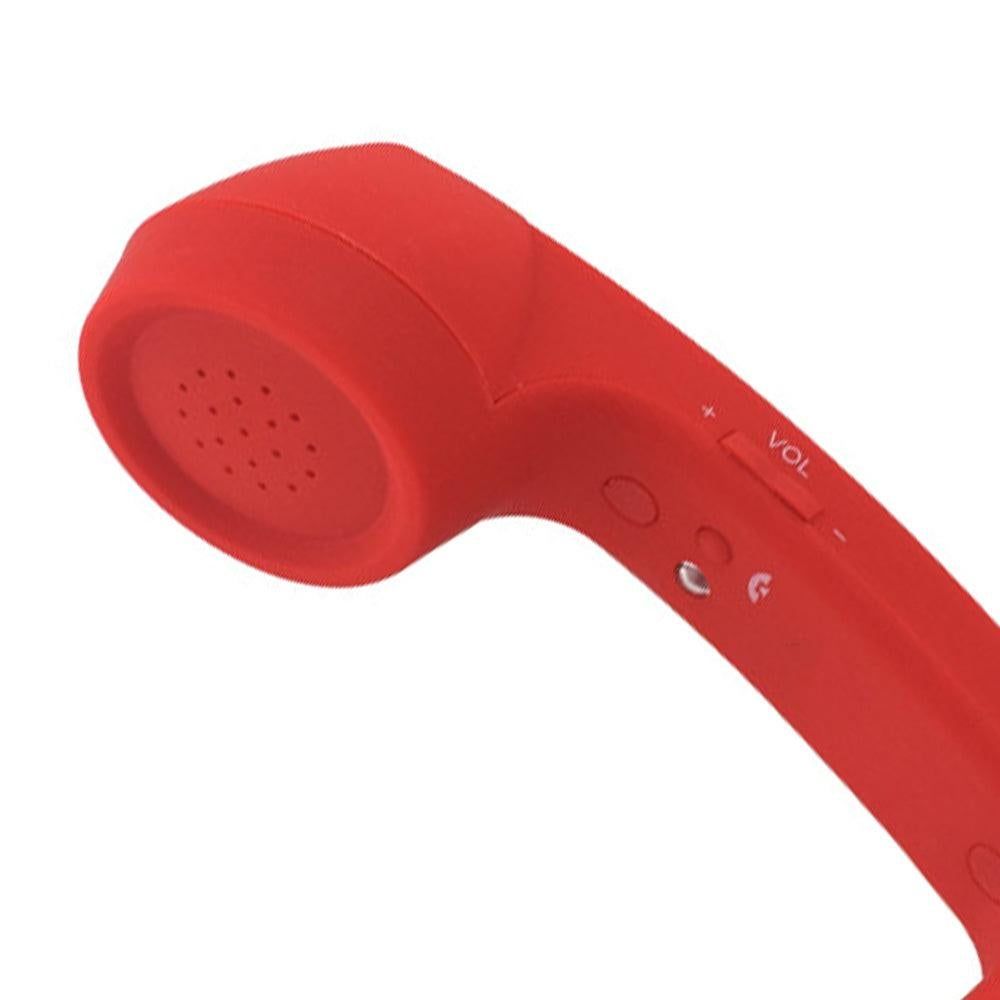 Handheld Retro Wired Telephone Handset with Microphone for Smartphones PC Red V1263-JX-7281-1