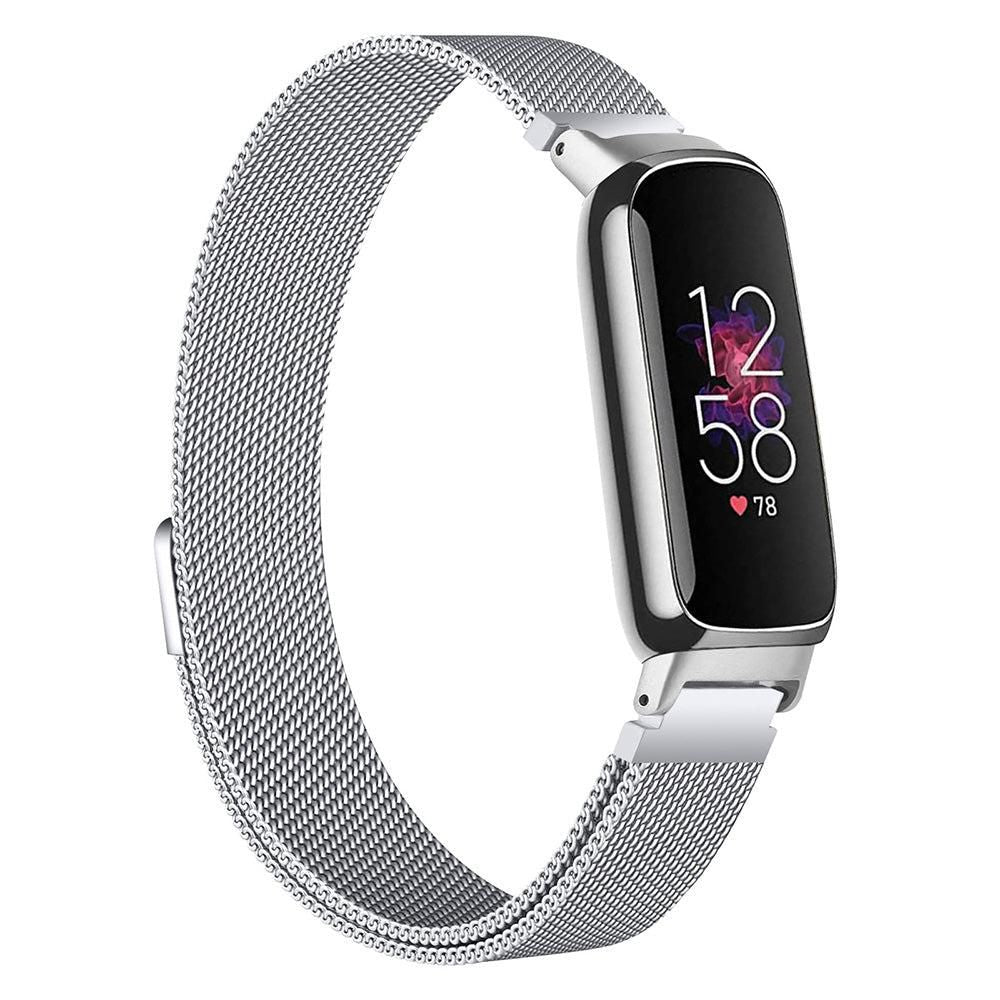 19.5cm Replacement Watch Band Adjustable Stainless Steel Watch Strap Compatible with Fitbit Inspire 3 Watch V1263-JX-7284-1