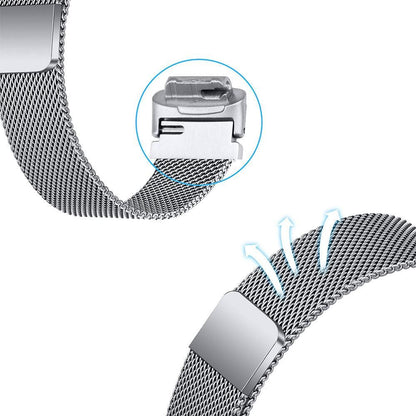19.5cm Replacement Watch Band Adjustable Stainless Steel Watch Strap Compatible with Fitbit Inspire 3 Watch V1263-JX-7284-1
