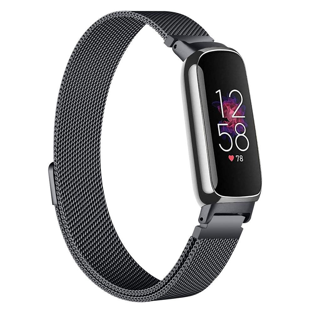 19.5cm Replacement Watch Band Adjustable Stainless Steel Watch Strap Compatible with Fitbit Inspire 3 Watch V1263-JX-7284-3