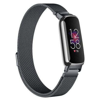 19.5cm Replacement Watch Band Adjustable Stainless Steel Watch Strap Compatible with Fitbit Inspire 3 Watch V1263-JX-7284-3