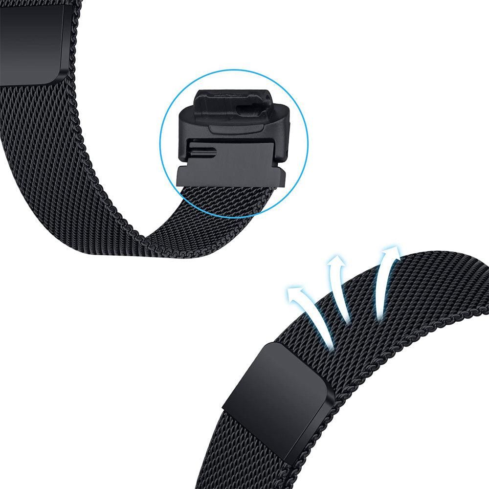 19.5cm Replacement Watch Band Adjustable Stainless Steel Watch Strap Compatible with Fitbit Inspire 3 Watch V1263-JX-7284-3