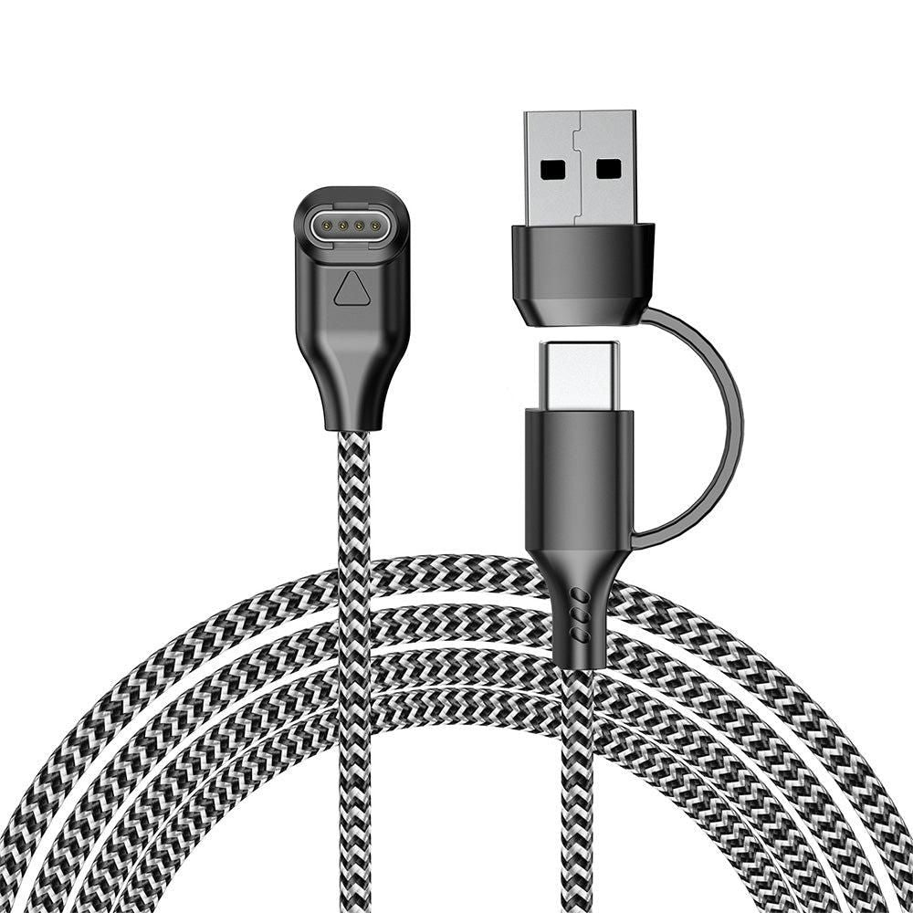 2 in 1 Charger Cable Compatible With Garmin Fenix Venu Forerunner USB A and C Ports V1263-JX-7285