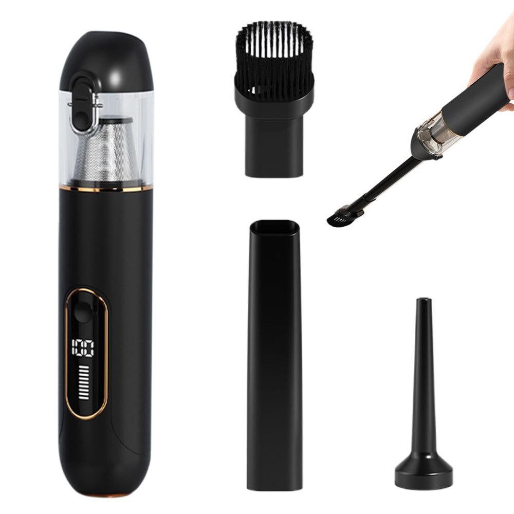 2-Mode Adjustable Cordless Handhtaeld Vacuum Cleaner Set Portable Digital Display Dust Cleaner for Car Home V1263-JX-7286-1