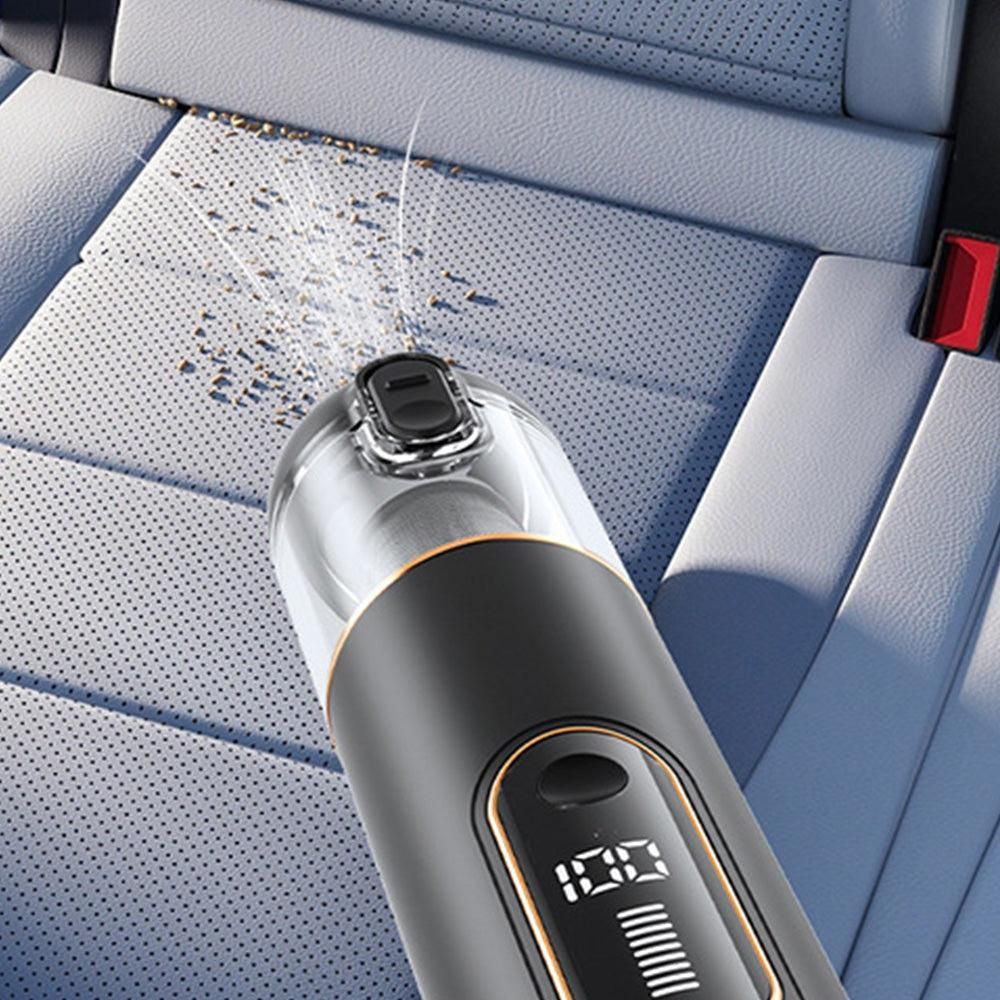 2-Mode Adjustable Cordless Handhtaeld Vacuum Cleaner Set Portable Digital Display Dust Cleaner for Car Home V1263-JX-7286-1