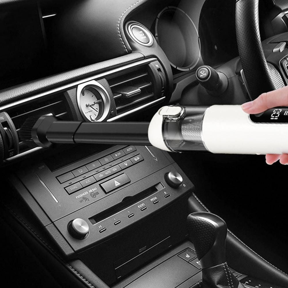2-Mode Adjustable Cordless Handhtaeld Vacuum Cleaner Set Portable Digital Display Dust Cleaner for Car Home V1263-JX-7286-2
