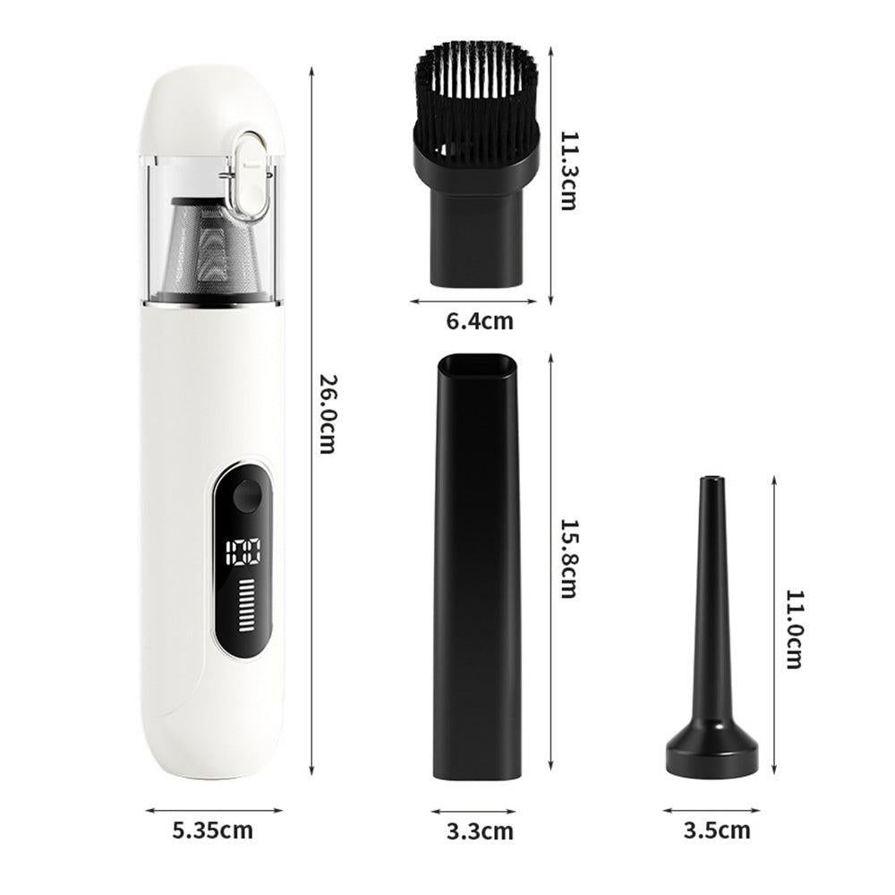 2-Mode Adjustable Cordless Handhtaeld Vacuum Cleaner Set Portable Digital Display Dust Cleaner for Car Home V1263-JX-7286-2