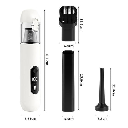 2-Mode Adjustable Cordless Handhtaeld Vacuum Cleaner Set Portable Digital Display Dust Cleaner for Car Home V1263-JX-7286-2