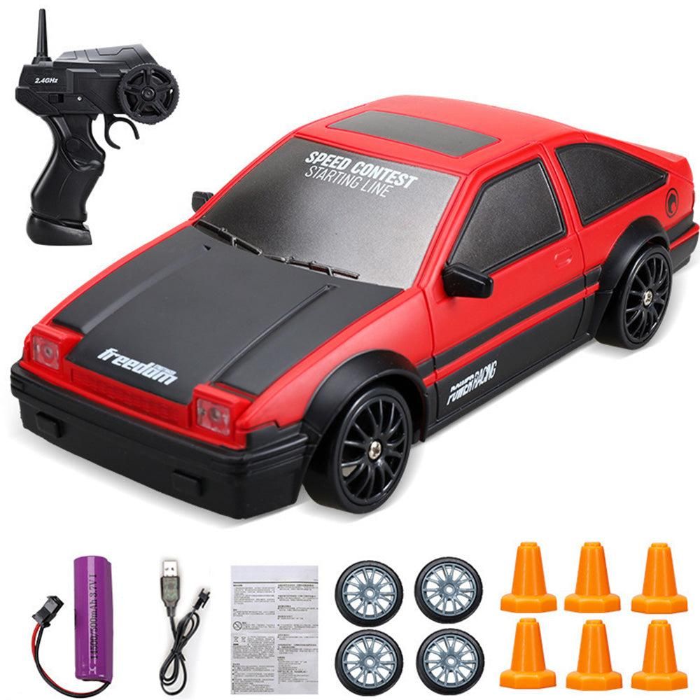 1/24 2.4GHz RC Drift Car 4WD High Speed Remote Control Racing Vehicle Red for 3 year old+ V1263-JX-7287-1