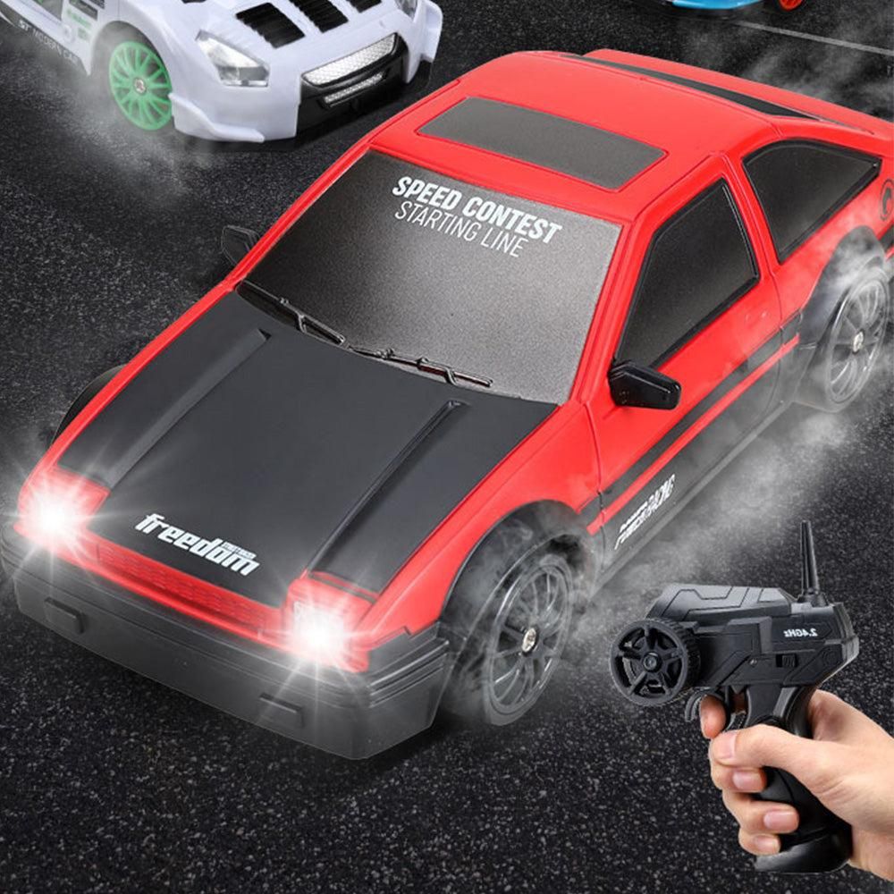 1/24 2.4GHz RC Drift Car 4WD High Speed Remote Control Racing Vehicle Red for 3 year old+ V1263-JX-7287-1