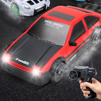1/24 2.4GHz RC Drift Car 4WD High Speed Remote Control Racing Vehicle Red for 3 year old+ V1263-JX-7287-1