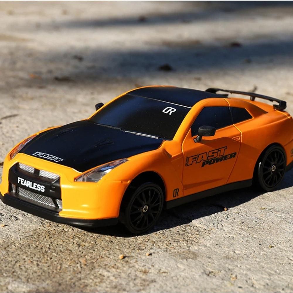 1/24 2.4GHz RC Drift Car 4WD High Speed Remote Control Racing Vehicle Orange for 3 year old+ V1263-JX-7287-2
