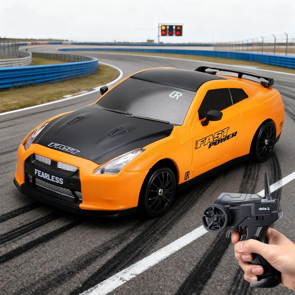 1/24 2.4GHz RC Drift Car 4WD High Speed Remote Control Racing Vehicle Orange for 3 year old+ V1263-JX-7287-2