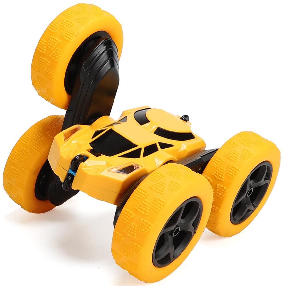 2.4GHz Remote Control Car Toy 4WD Rotating RC Car Toy Yellow V1263-JX-7289-2
