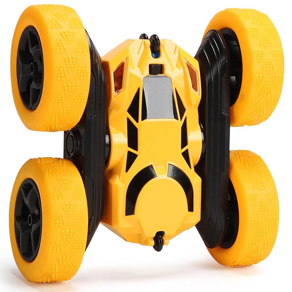 2.4GHz Remote Control Car Toy 4WD Rotating RC Car Toy Yellow V1263-JX-7289-2
