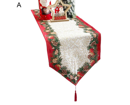 Xmas Table Runner Anti-shrink Tear Resistant Polyester Cotton-A V1263-JX-729