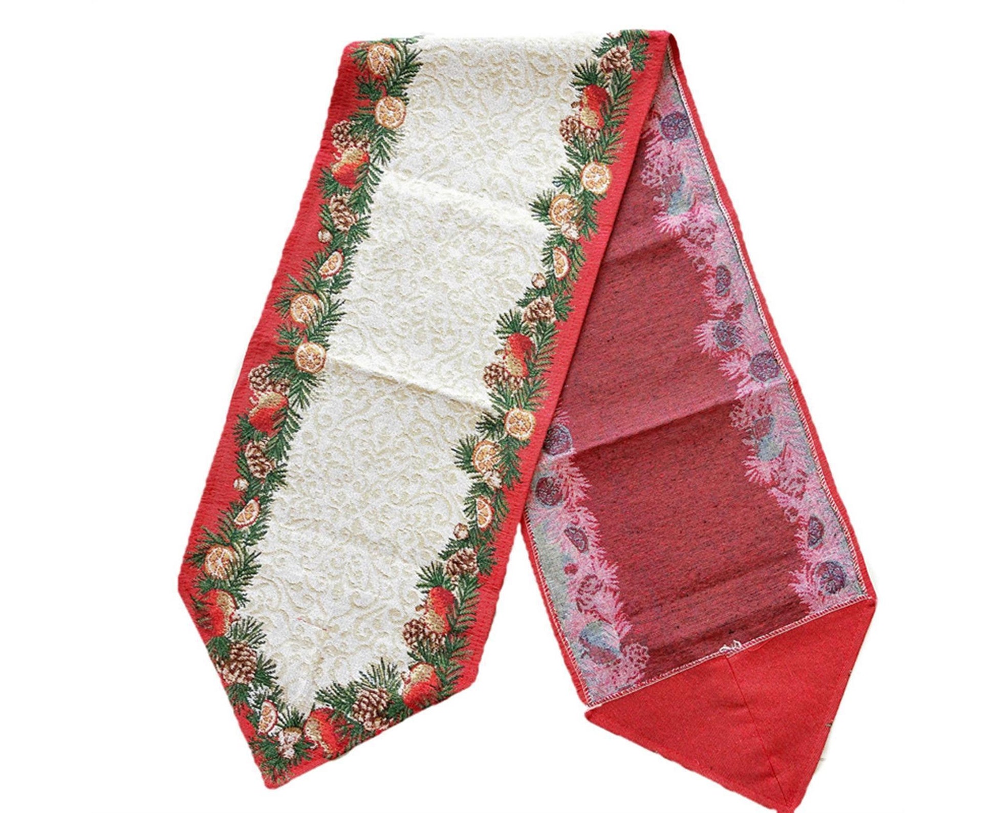 Xmas Table Runner Anti-shrink Tear Resistant Polyester Cotton-A V1263-JX-729