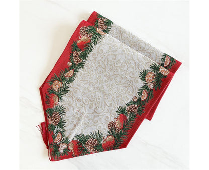Xmas Table Runner Anti-shrink Tear Resistant Polyester Cotton-A V1263-JX-729