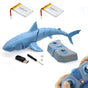 2.4G Remote Control Shark Toy RC Simulation Shark for Swimming Pool Blue V1263-JX-7293-1