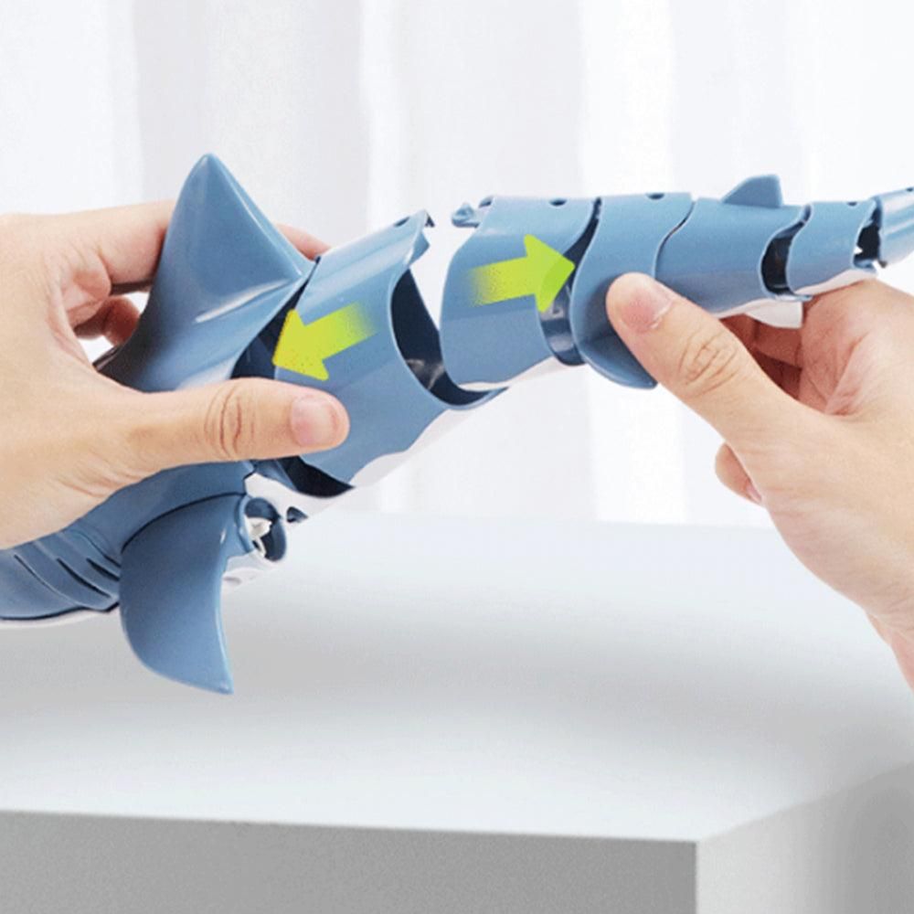 2.4G Remote Control Shark Toy RC Simulation Shark for Swimming Pool Blue V1263-JX-7293-1