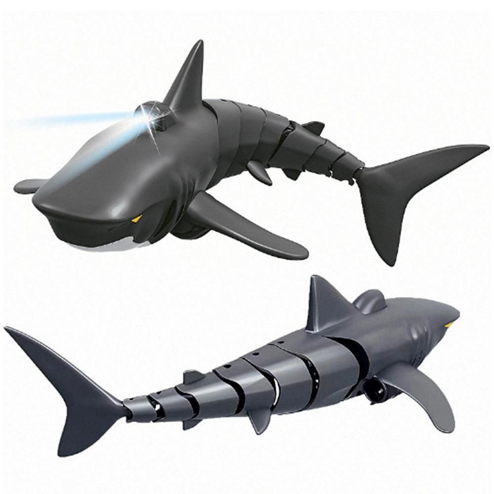 2.4G Remote Control Shark Toy RC Simulation Shark for Swimming Pool Gray V1263-JX-7293-2