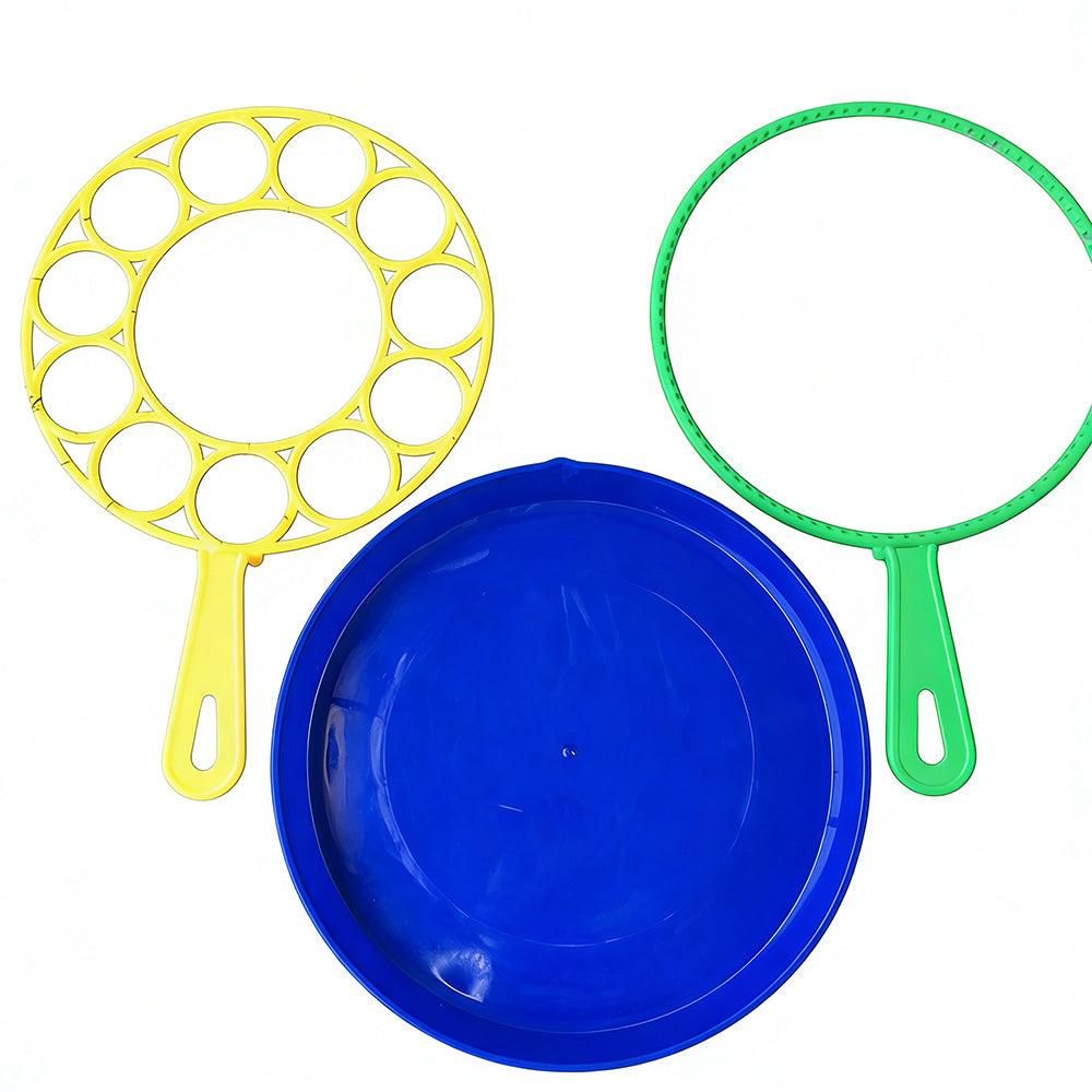 Big Bubble Wands Set - Giant Bubble Kit with Wand Blower and Tray V1263-JX-7294