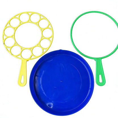 Big Bubble Wands Set - Giant Bubble Kit with Wand Blower and Tray V1263-JX-7294