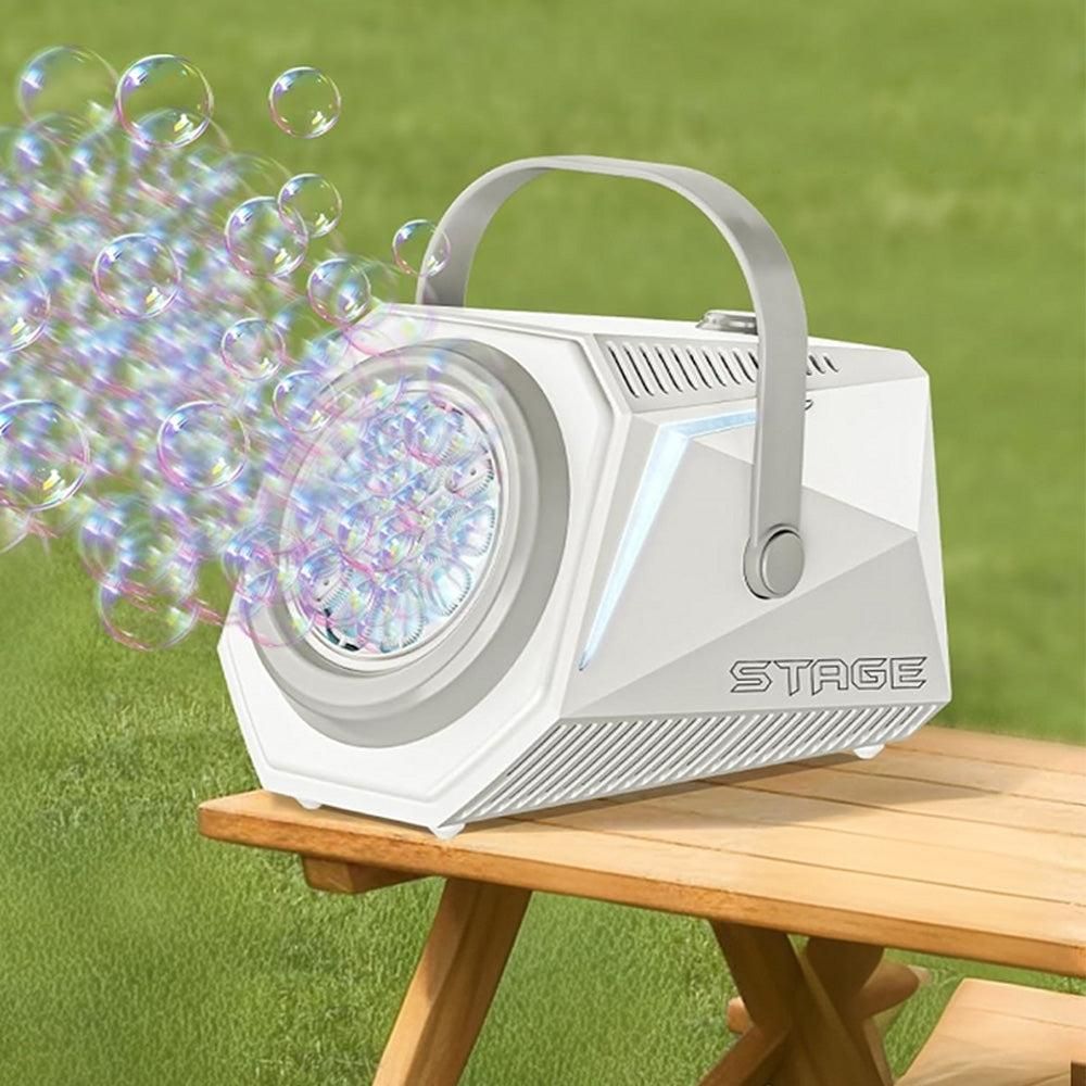 Bubble Machine Automatic Minute Big Bubbles Blower Maker for Outdoor Birthday Parties White V1263-JX-7295-1