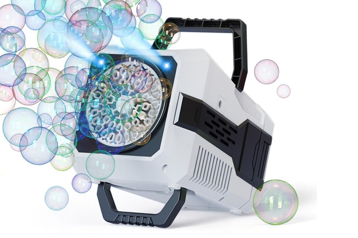 Bubble Machine Automatic Minute Big Bubbles Blower Maker for Outdoor Birthday Parties Black V1263-JX-7295-2