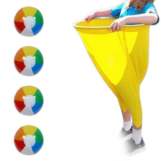 Granny Pants Yard Game Set with Giant Elastic Pants for Adult Outdoor Fun Yellow V1263-JX-7297-2