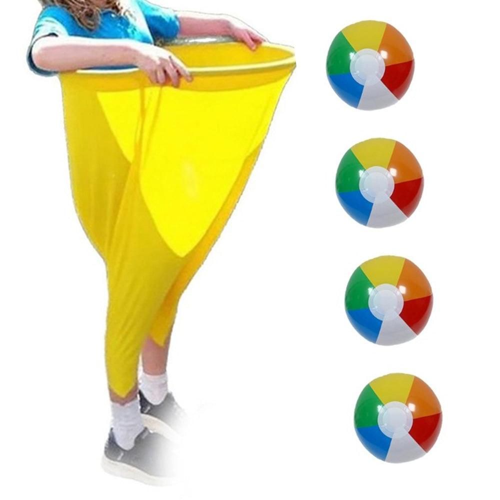 Granny Pants Yard Game Set with Giant Elastic Pants for Adult Outdoor Fun Yellow V1263-JX-7297-2