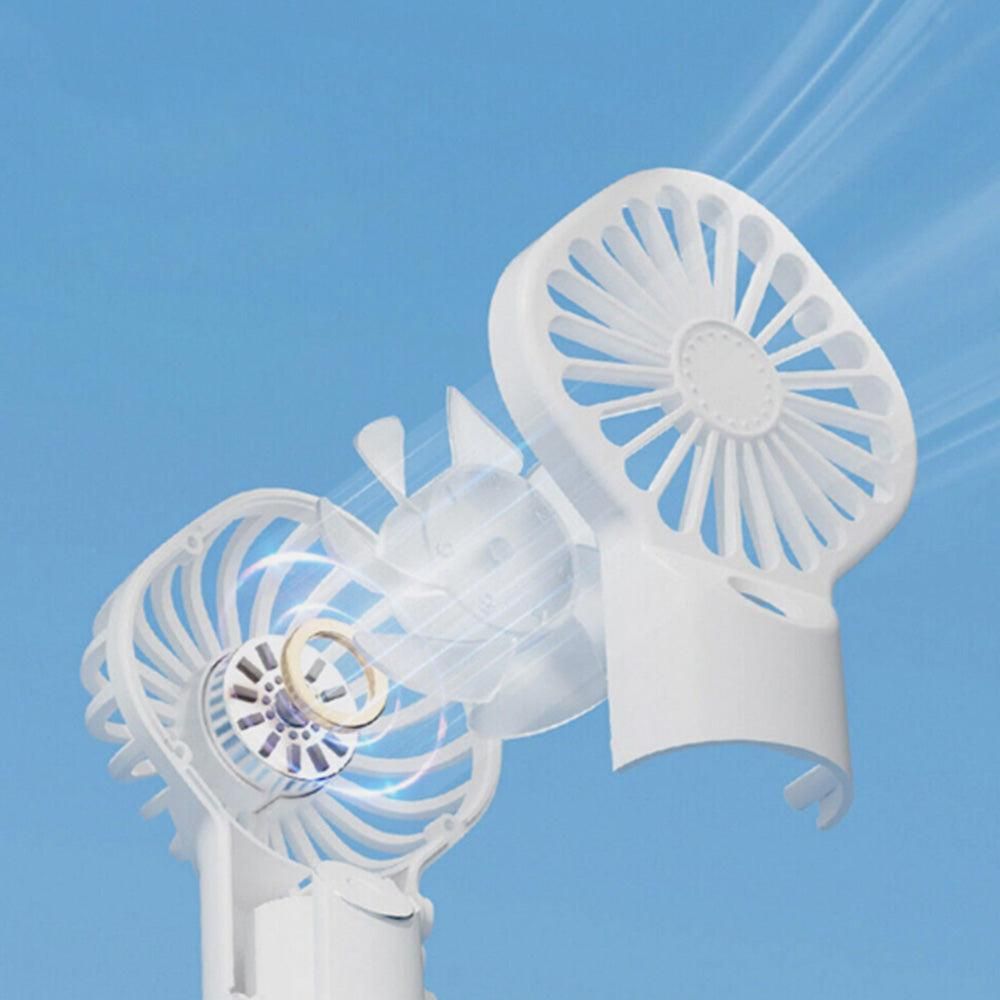 Handheld Misting Fan - Portable Rechargeable Spray Cooling Fan for Home & Office White V1263-JX-7307-1