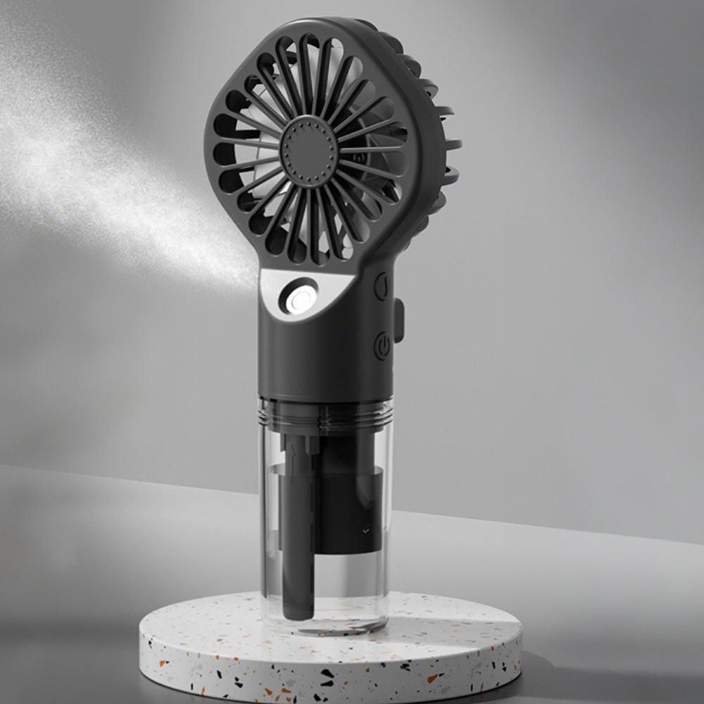 Handheld Misting Fan - Portable Rechargeable Spray Cooling Fan for Home & Office Black V1263-JX-7307-3
