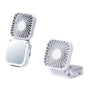 Mini Foldable Neck Hanging Fan Portable USB Rechargeable Personal Cooler White V1263-JX-7308-1