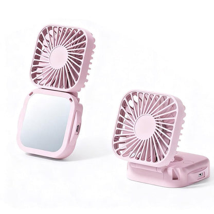 Mini Foldable Neck Hanging Fan Portable USB Rechargeable Personal Cooler White V1263-JX-7308-1