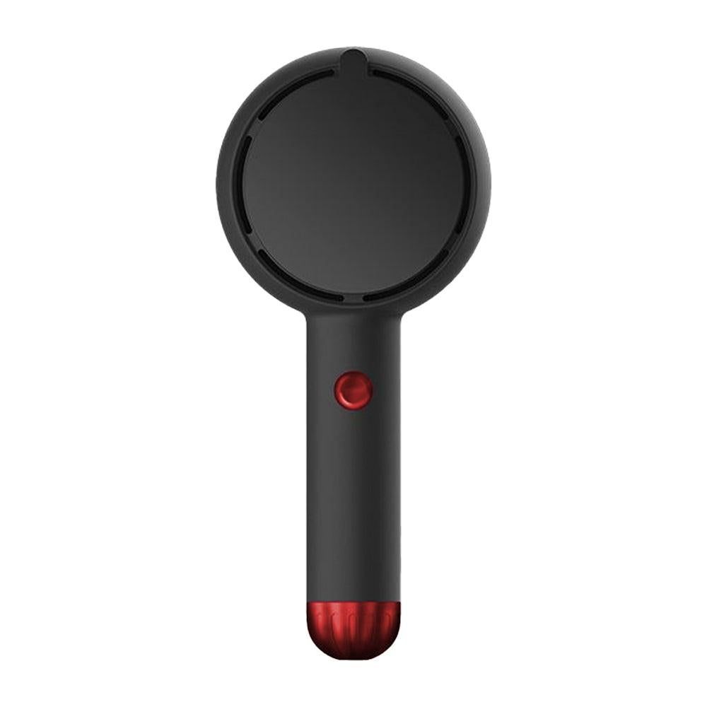 Mini Handheld Fan with LED Light Makeup Mirror Rechargeable Portable Fan Black V1263-JX-7309-1