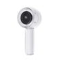Mini Transparent Handheld Fan with LED Color Display and Rechargeable Battery White V1263-JX-7310-2