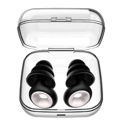 Reusable Hoop Noise Reduction Earplugs Black V1263-JX-7311-4