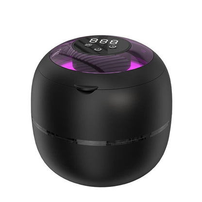 Ultrasonic Retainer Cleaner Machine 45kHz Ultrasonic Dentures Cleaner for Night Guards Braces Aligner Black V1263-JX-7313-2