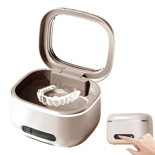 Upgraded Retainer Cleaner Machine for Braces Aligner Toothbrush Jewelry Beige V1263-JX-7314-1