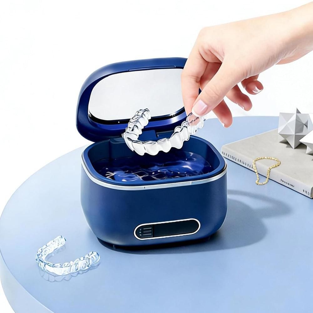 Upgraded Retainer Cleaner Machine for Braces Aligner Toothbrush Jewelry Blue V1263-JX-7314-2