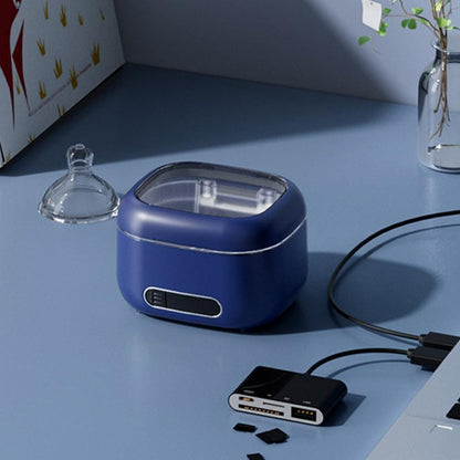 Upgraded Retainer Cleaner Machine for Braces Aligner Toothbrush Jewelry Blue V1263-JX-7314-2