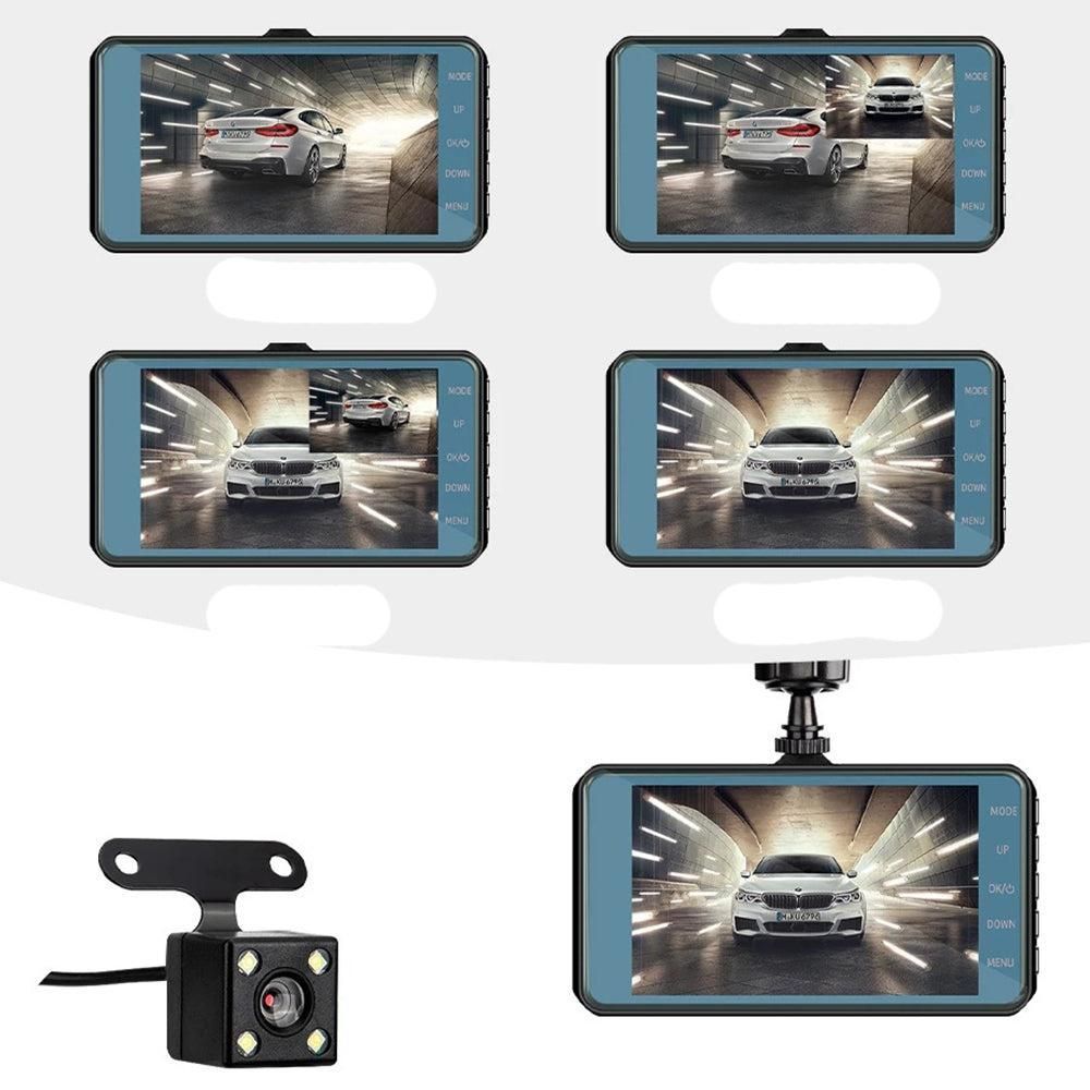 1080P Touch Screen Car Dash Camera Video DVR Recorder Front and Rear Night Vision Car Driving Recorder Cam V1263-JX-7315