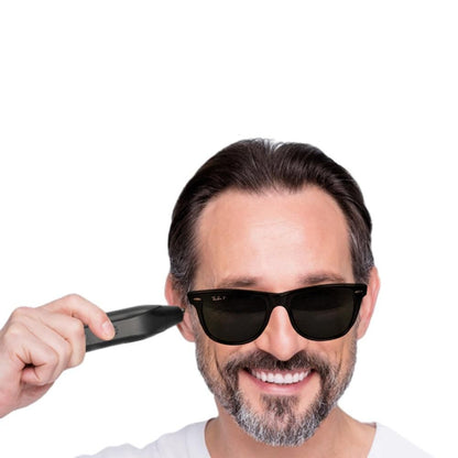 2-in-1 Electric Nose Hair Trimmer For Men Replaceable Eyebrow Body Hair Clipper V1263-JX-7318