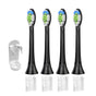 4Pcs Electric Toothbrush Replacement Heads Compatible with Philips HX3/HX6/HX9 Series Black V1263-JX-7321-1
