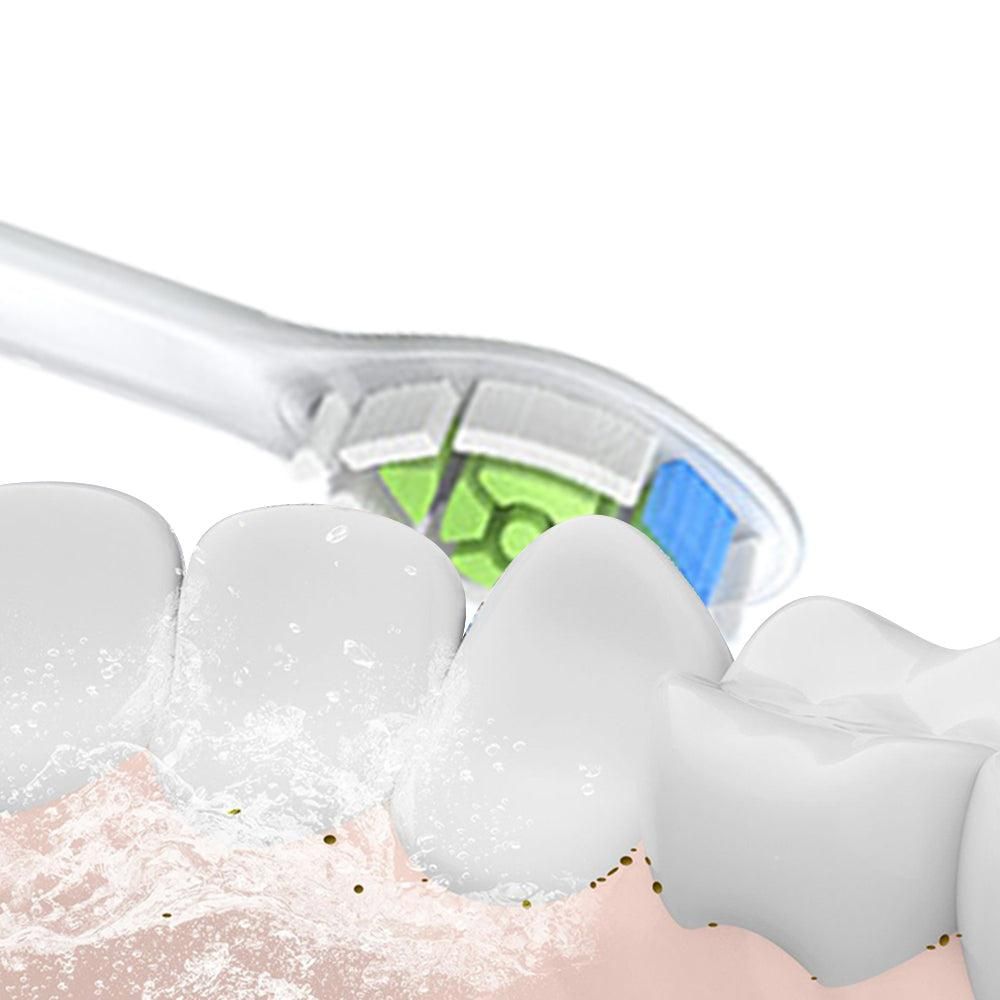 4Pcs Electric Toothbrush Replacement Heads Compatible with Philips HX3/HX6/HX9 Series White V1263-JX-7321-2